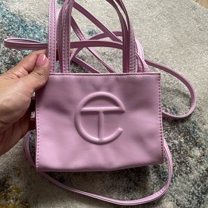 NWOT bubble gum pink small telfar bag. Work less then a half full of times.